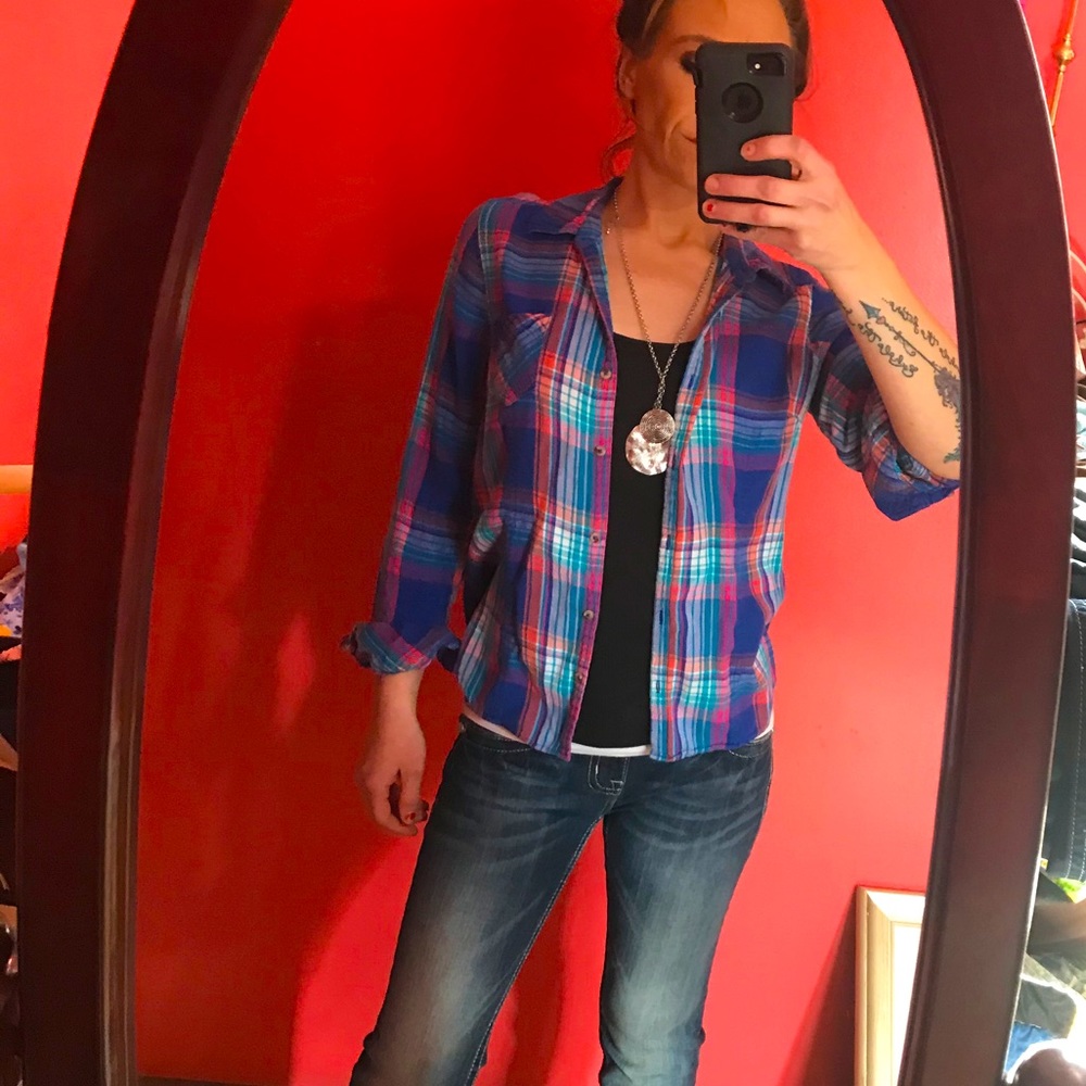 🎂SO Plaid Button Up